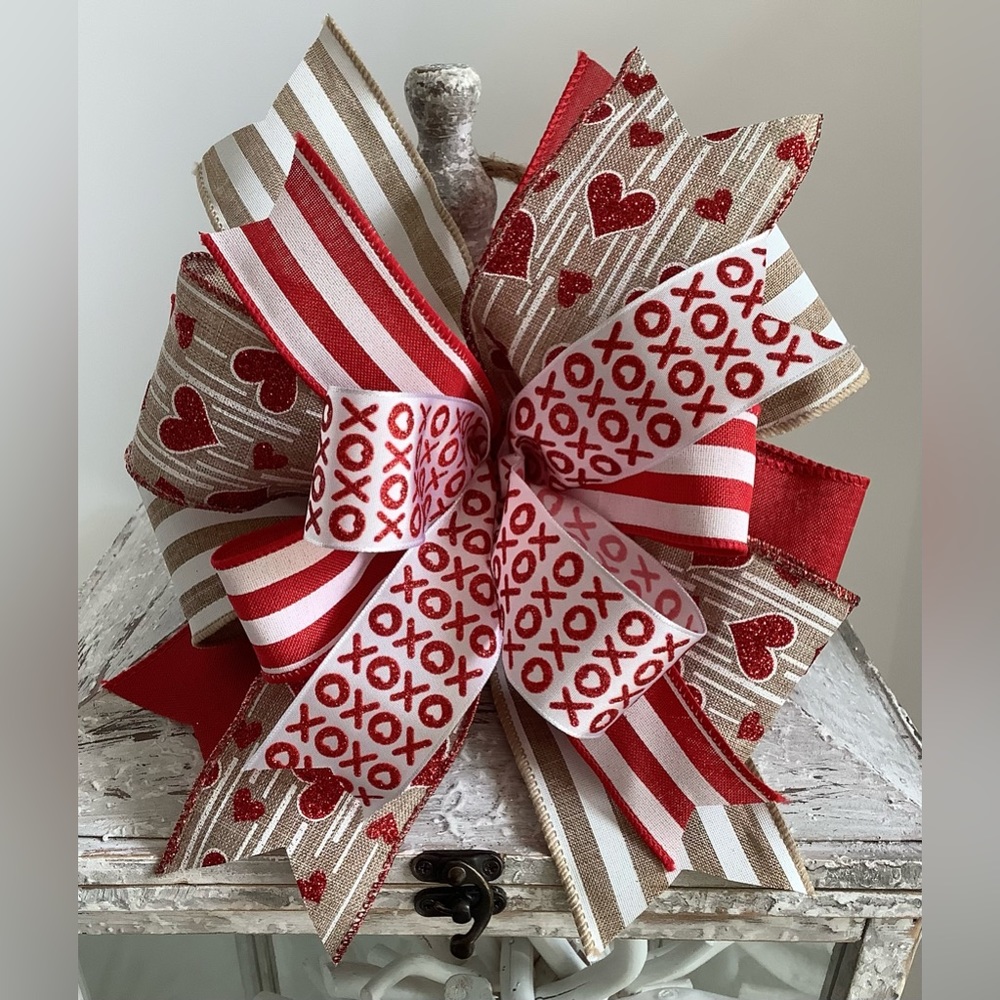 Valentine’s Xoxo Bow, Wreath Bow, Wreath Accent, Lantern Bow, & Valentine’s Bow